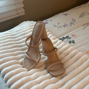 Dream Pairs Beige Strappy Heels